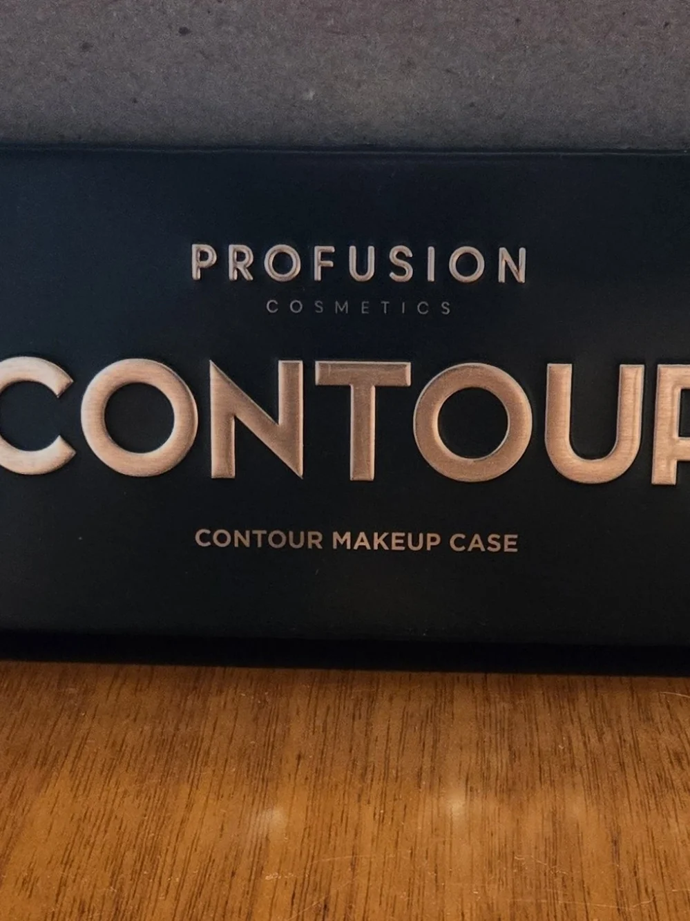 Profusion Cosmetics Contour Case in Black with Rose Gold Lettering